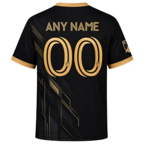 LAFC Personalized Jersey – Bold Geometric Black Gold Kit