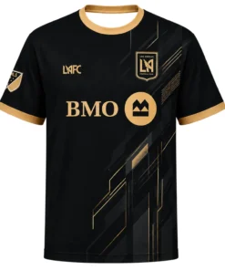 LAFC Personalized Jersey – Bold Geometric Black Gold Kit