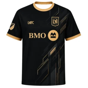 LAFC Personalized Jersey – Bold Geometric Black Gold Kit
