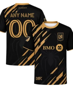 LAFC Spiderman Custom Jersey – Dynamic Gold Slash Fan Kit
