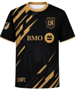 LAFC Spiderman Custom Jersey – Dynamic Gold Slash Fan Kit