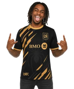 LAFC Spiderman Custom Jersey – Dynamic Gold Slash Fan Kit
