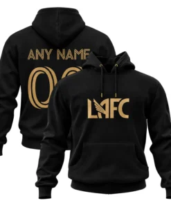 LAFC Vintage Custom Black Hoodie – Vibrant Soccer Gear Custom