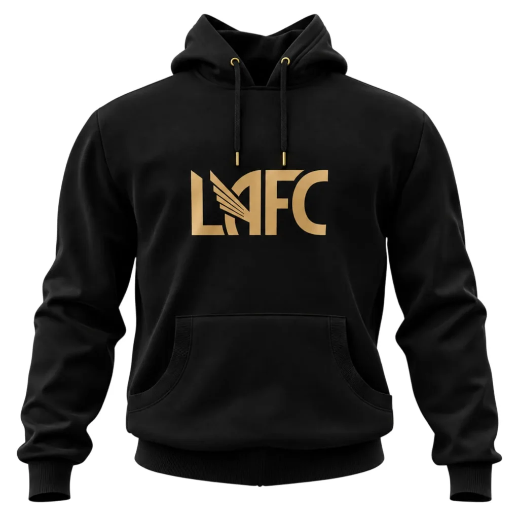 LAFC Vintage Custom Black Hoodie – Vibrant Soccer Gear Custom