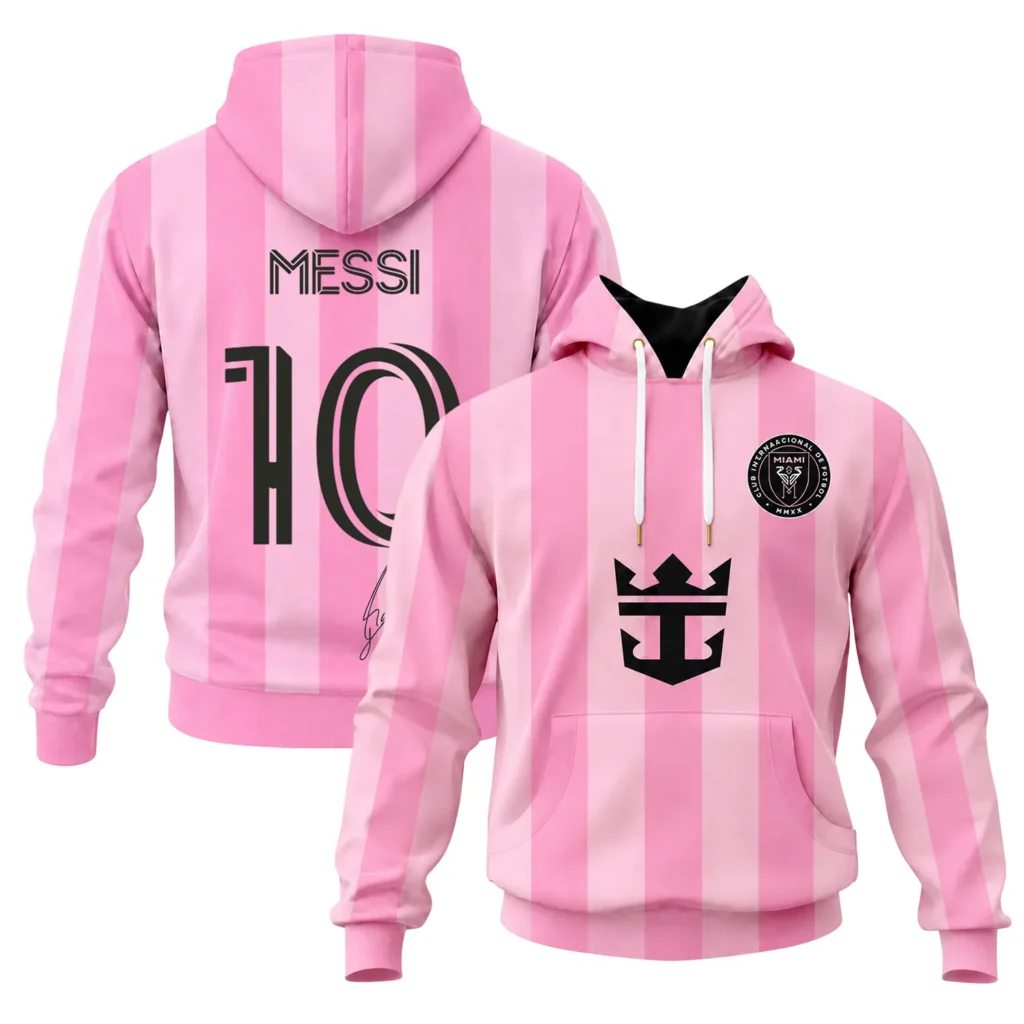 Lionel Messi Miami Pink Hoodie – Vibrant Soccer Style