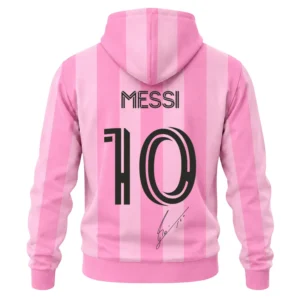 Lionel Messi Miami Pink Hoodie – Vibrant Soccer Style