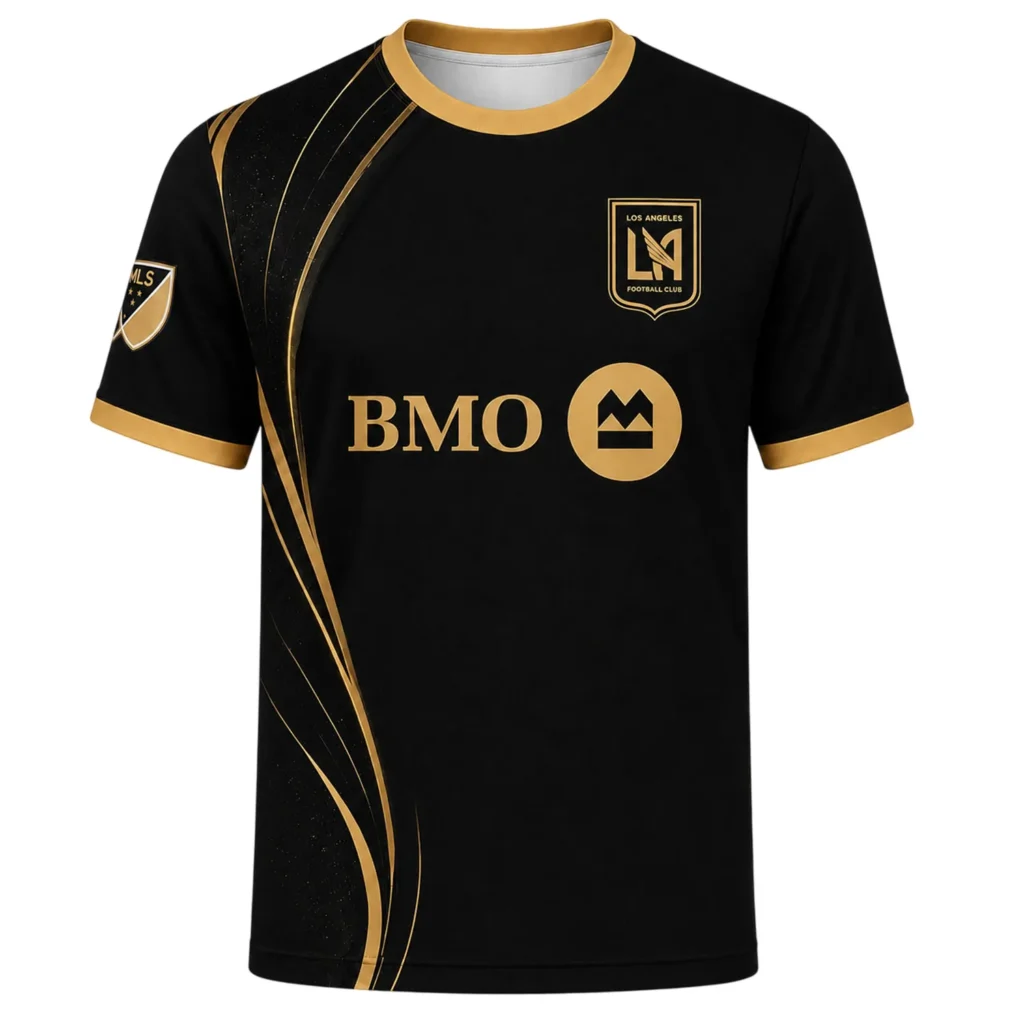 Los Angeles FC Custom Jersey – Unique Gold Line Soccer Kit