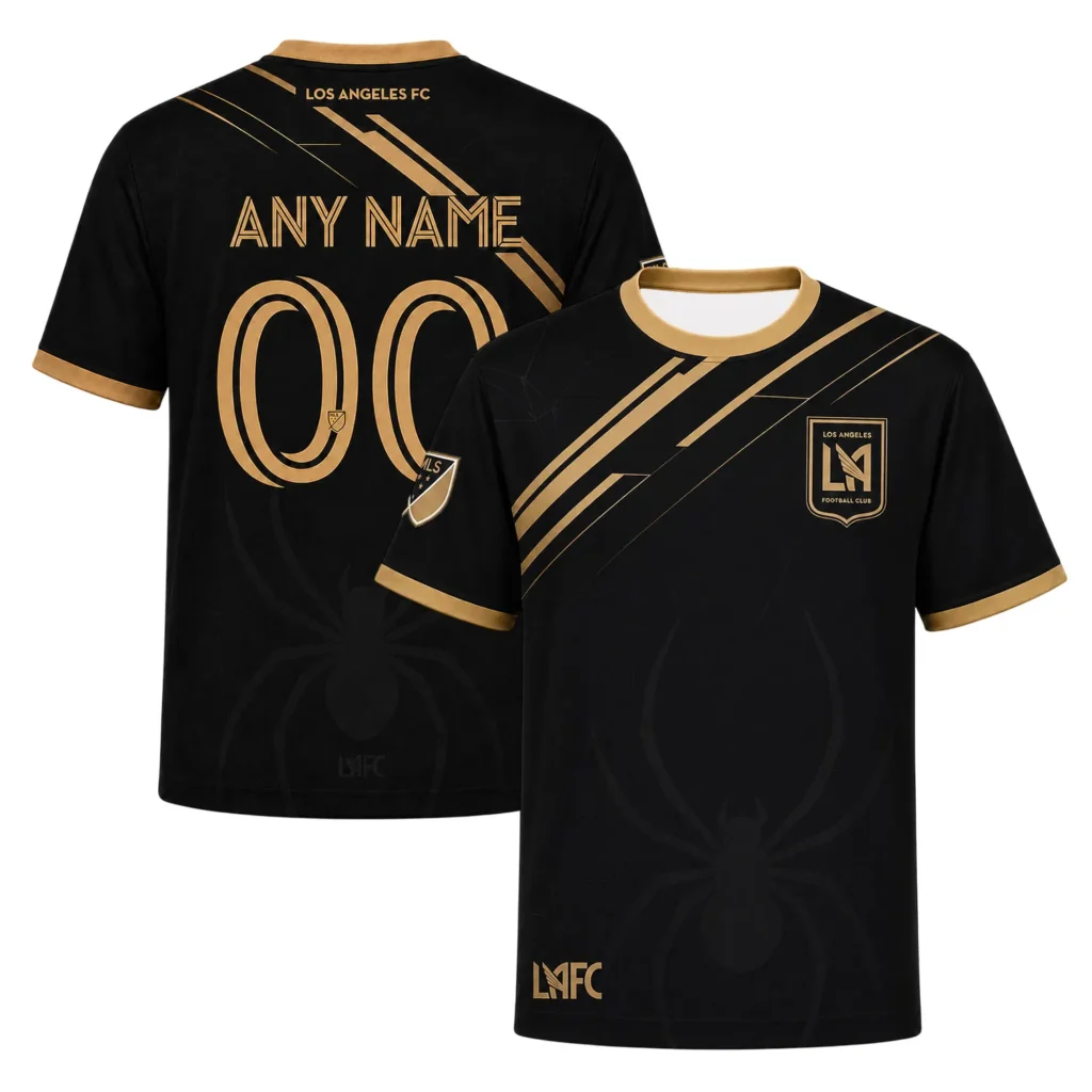 Los Angeles FC Spiderman Custom Jersey – Special Minimal Gold Kit