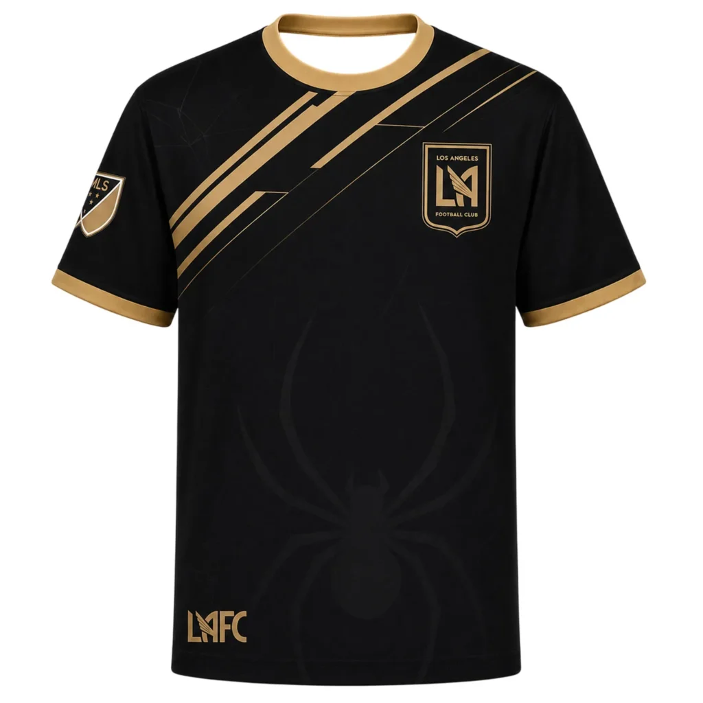 Los Angeles FC Spiderman Custom Jersey – Special Minimal Gold Kit