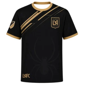 Los Angeles FC Spiderman Custom Jersey – Special Minimal Gold Kit