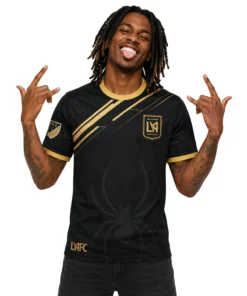 Los Angeles FC Spiderman Custom Jersey – Special Minimal Gold Kit