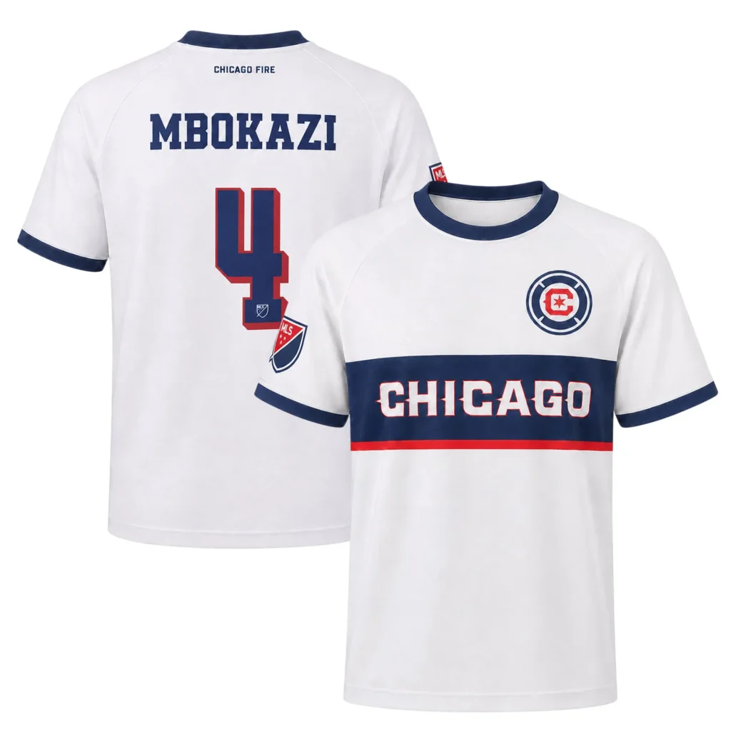 Mbekezeli Mbokazi Chicago Fire White Jersey Elite No Kit
