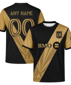 Men’s LAFC 2026 Custom Jersey – Elite Black Gold Panel Soccer Kit