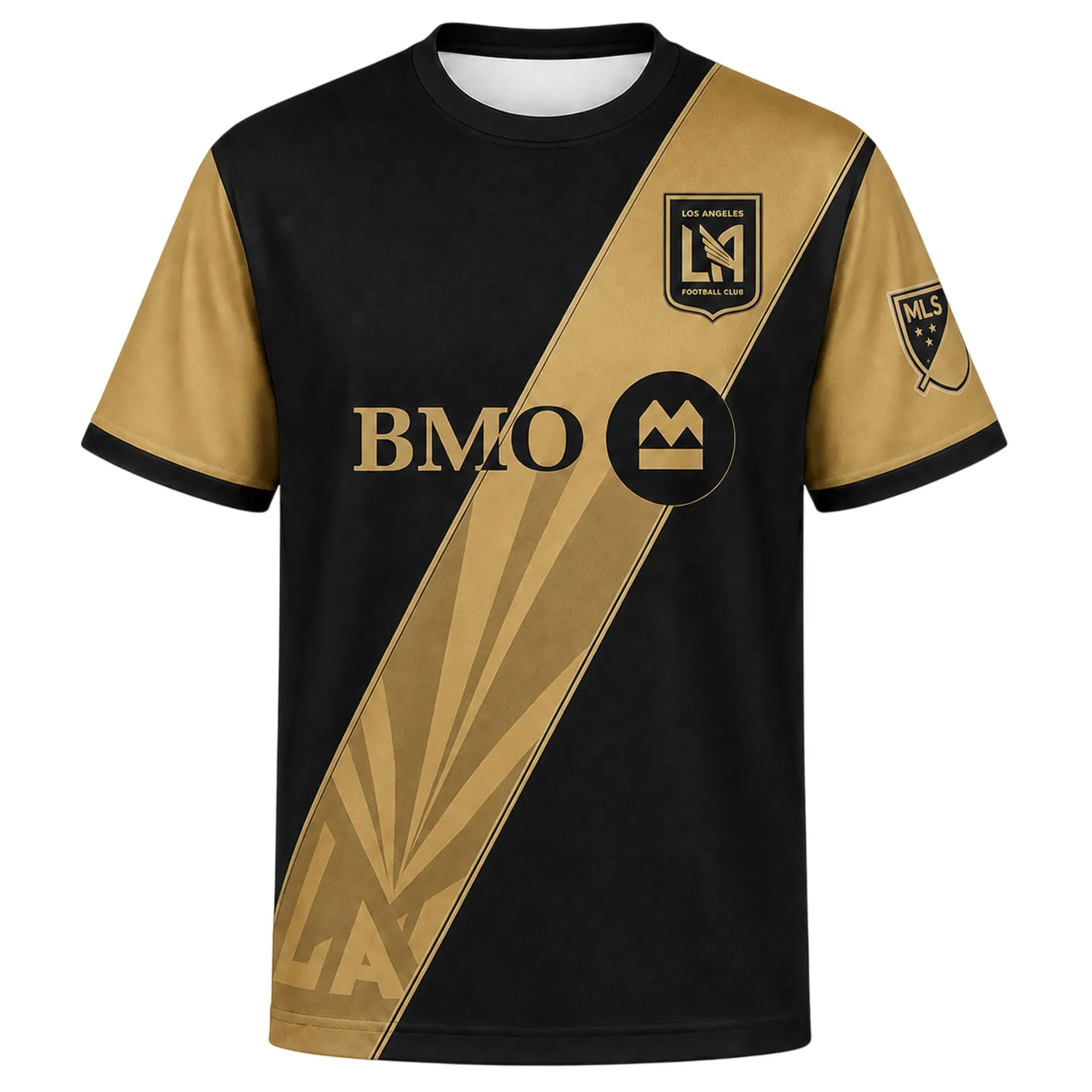 Men’s LAFC 2026 Custom Jersey – Elite Black Gold Panel Soccer Kit