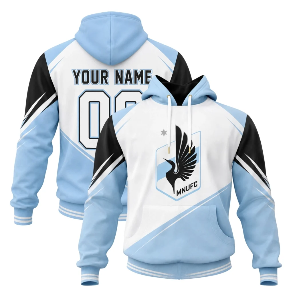 Minnesota United Fan Hoodie Custom Dynamic Light Blue Style