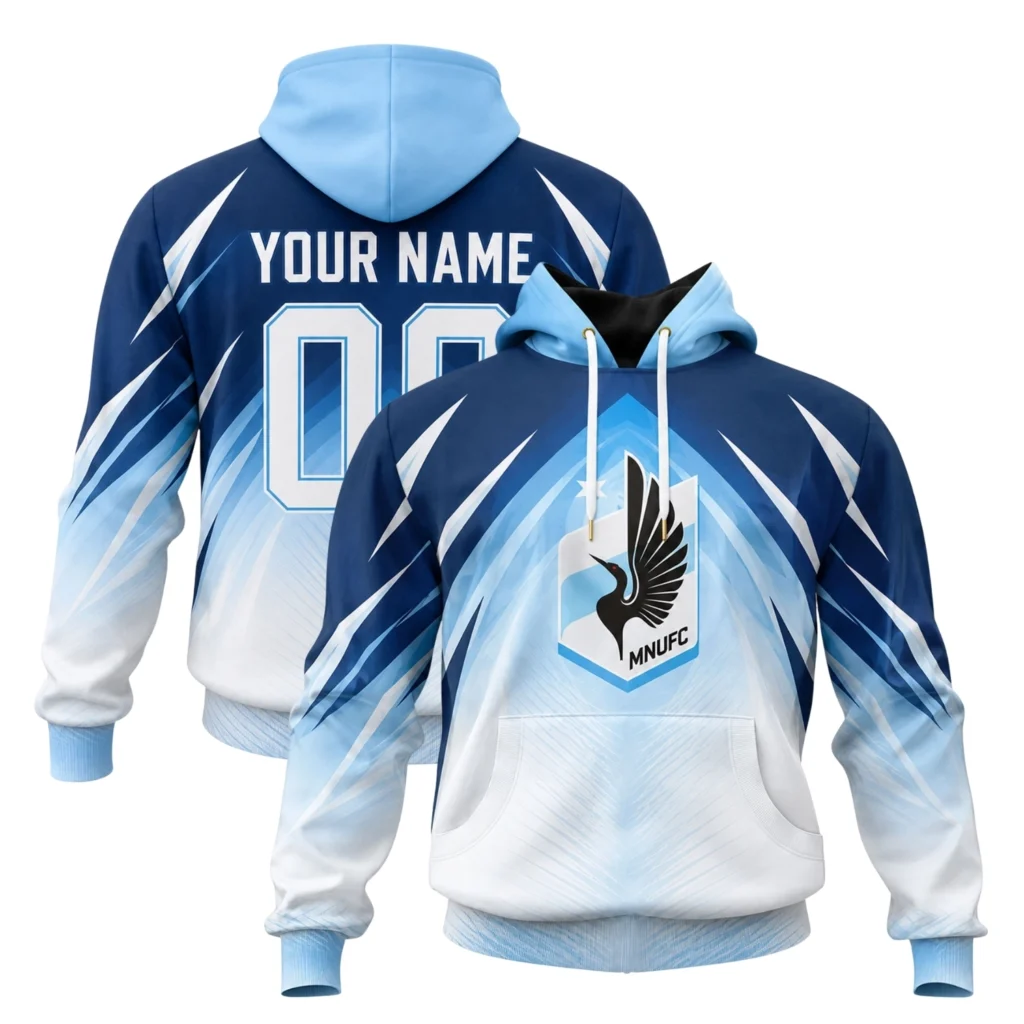 Minnesota United FC Hoodie Custom Elite Blue Style