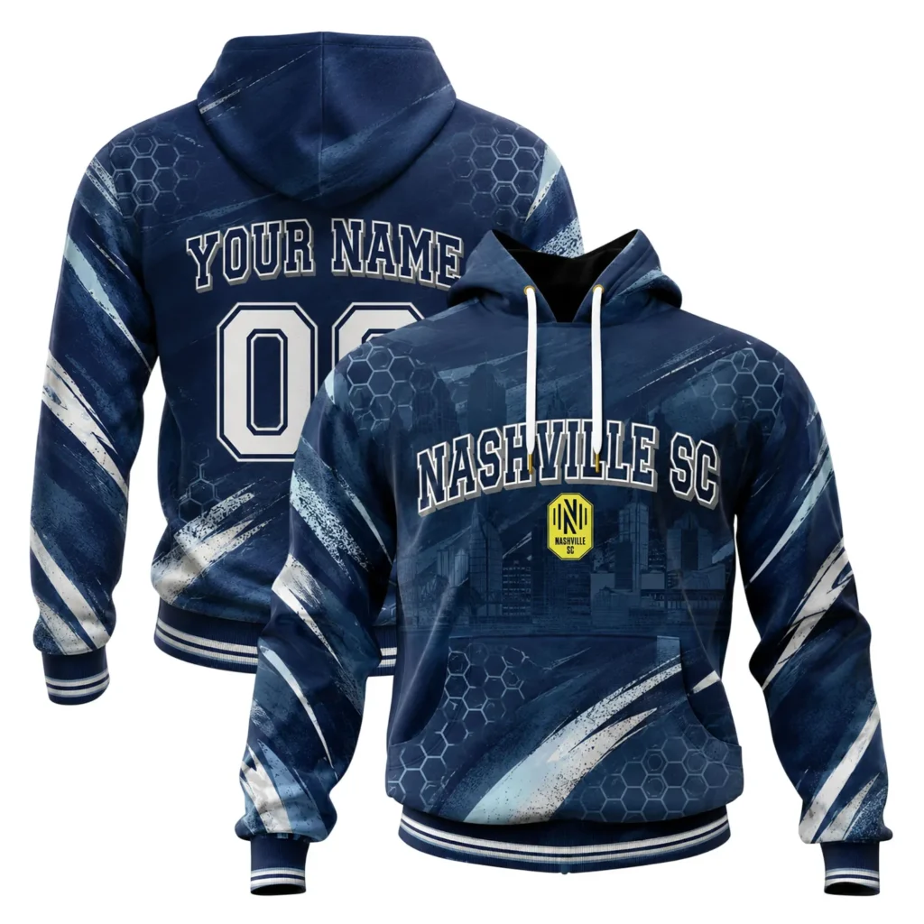 Nashville SC Blue Custom Hoodie Special Skyline
