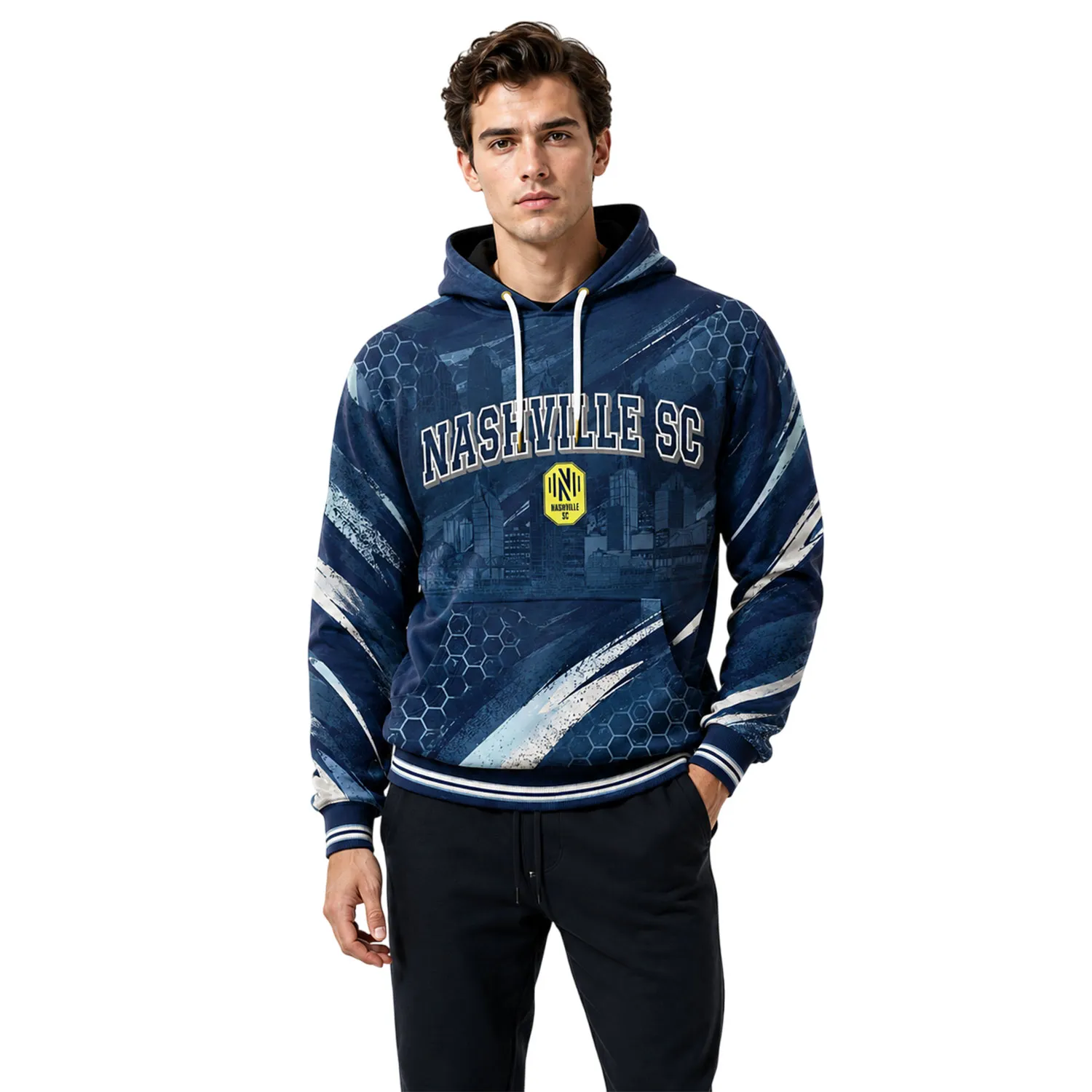 Nashville SC Blue Custom Hoodie Special Skyline