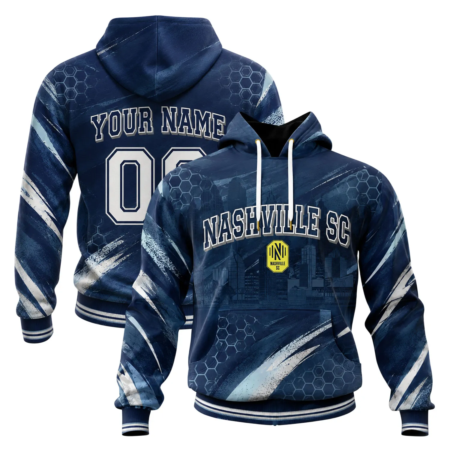 Nashville SC Blue Custom Hoodie Special Skyline