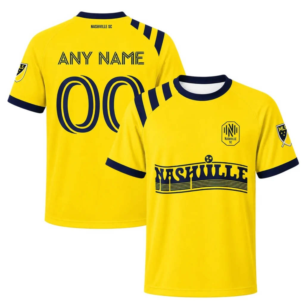 Nashville SC Gold Custom Jersey – Unique Name & Number