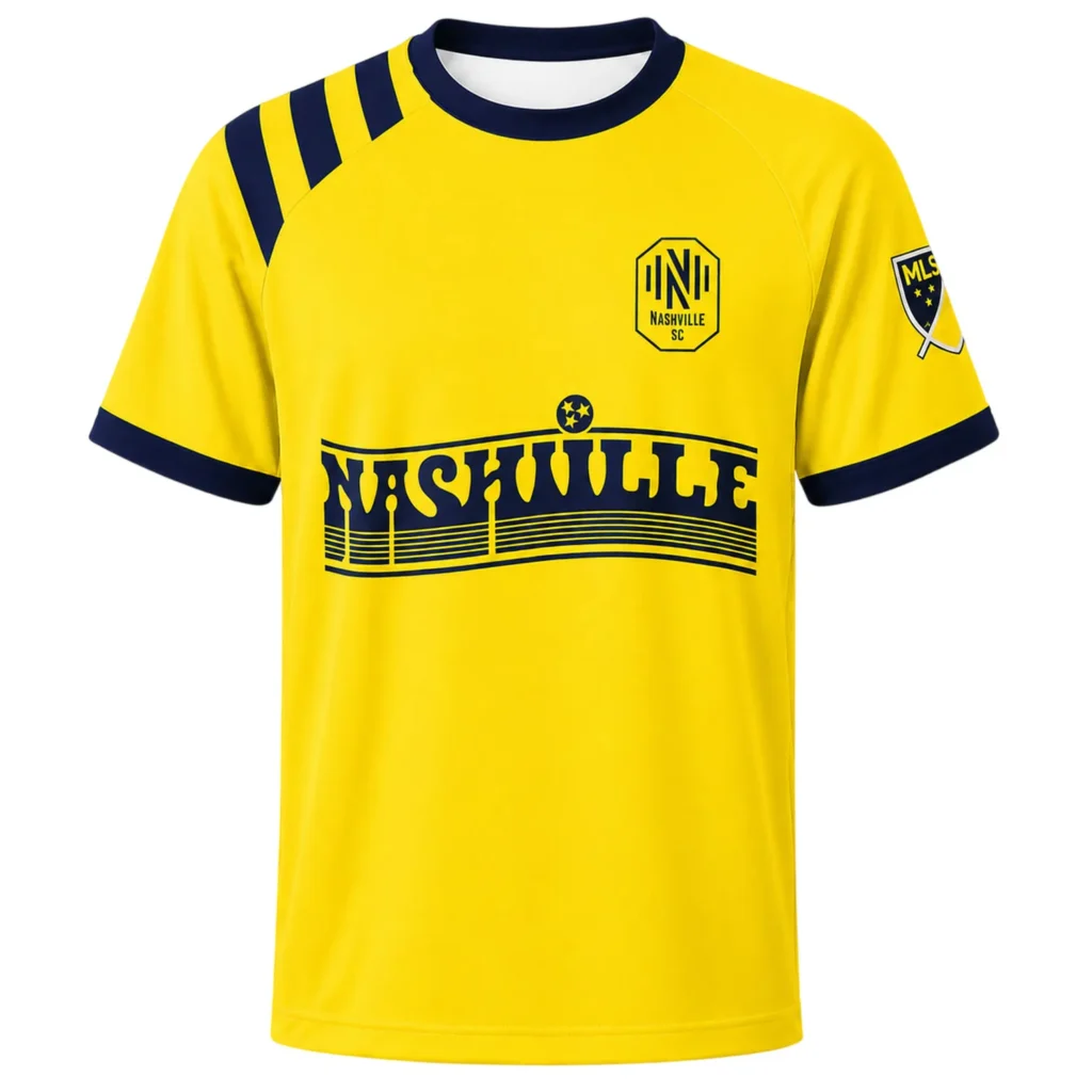 Nashville SC Gold Custom Jersey – Unique Name & Number