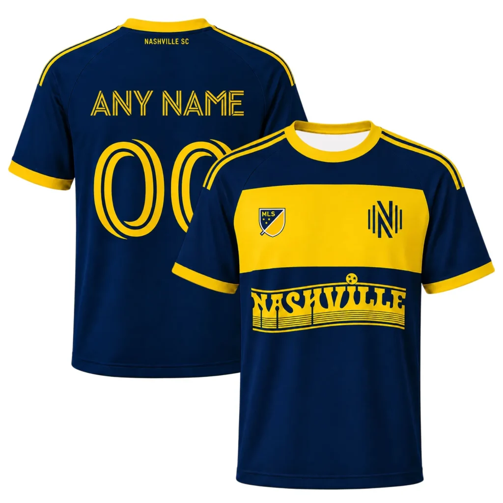 Nashville Soccer Club Jersey – Special Navy & Gold Custom 
