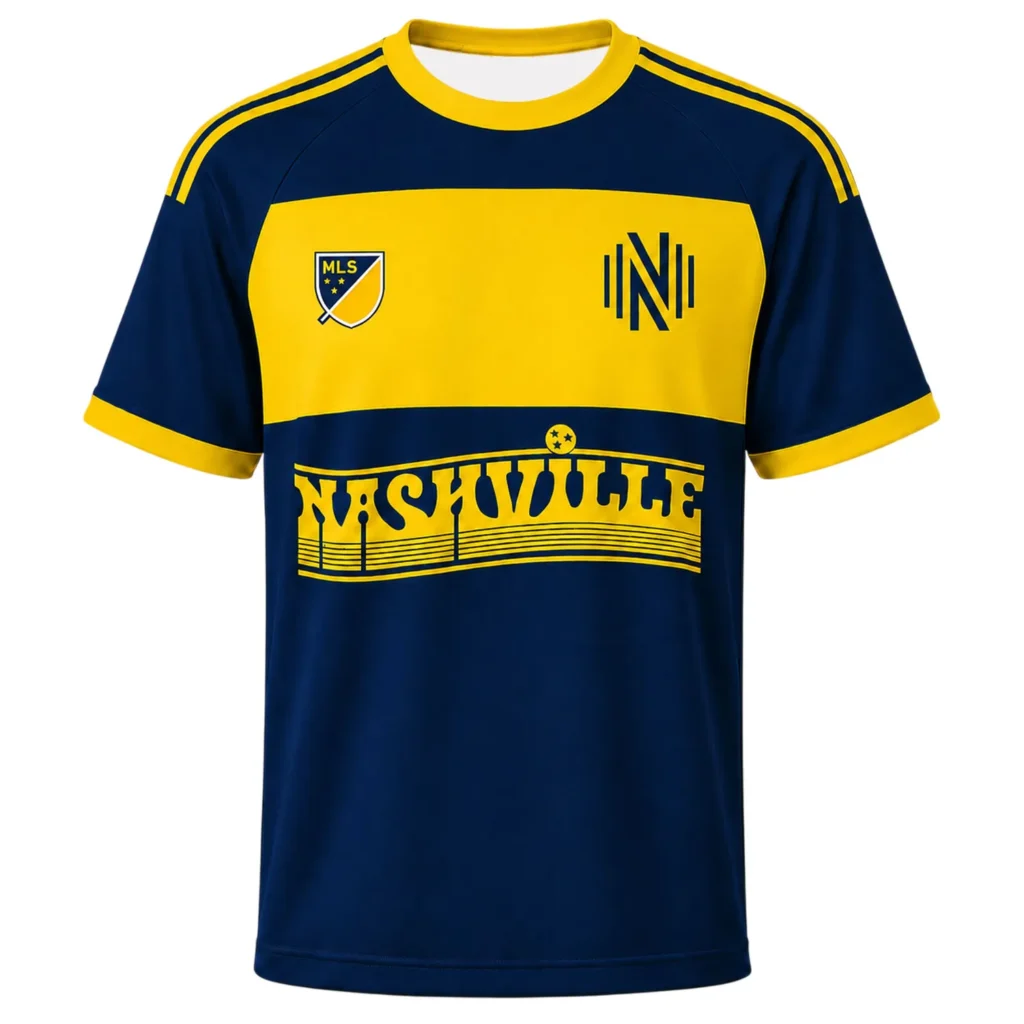 Nashville Soccer Club Jersey – Special Navy & Gold Custom 