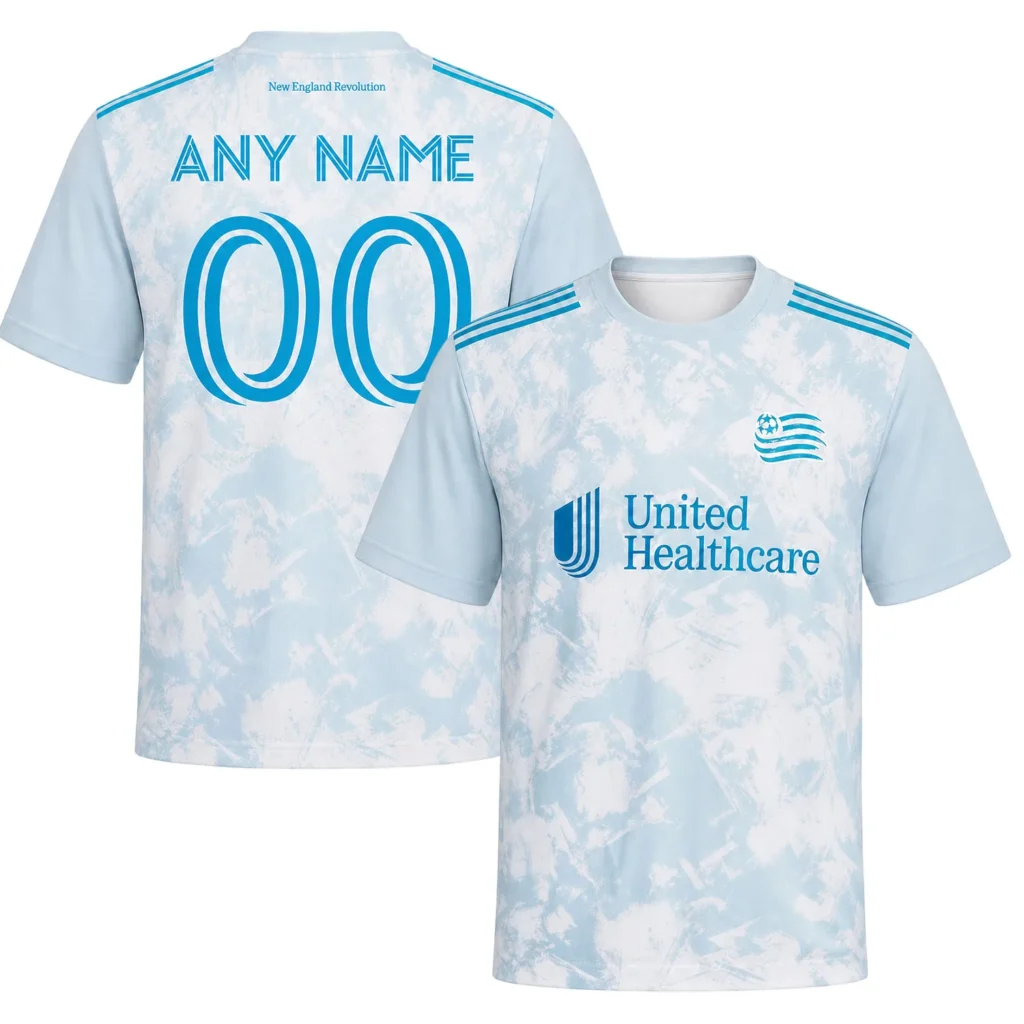 NE Revolution 2026 White Jersey Custom – Brilliant Look