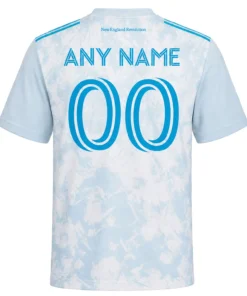 NE Revolution 2026 White Jersey Custom – Brilliant Look