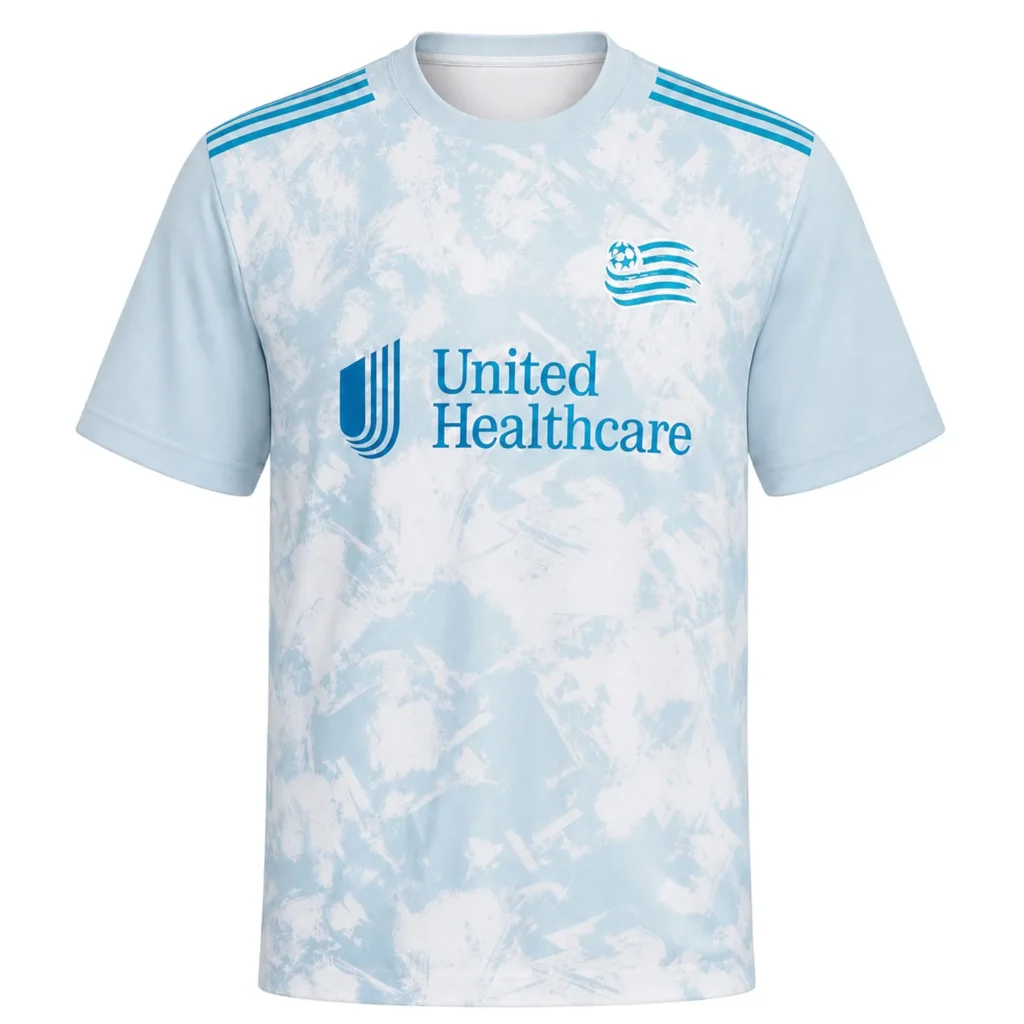 NE Revolution 2026 White Jersey Custom – Brilliant Look