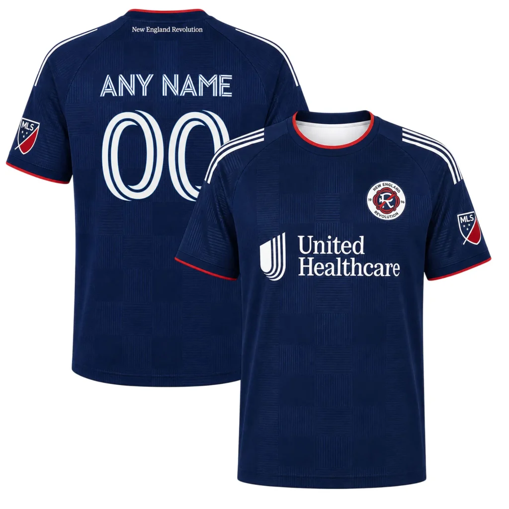 NE Revolution Navy Jersey Custom – Legendary Matchday Look