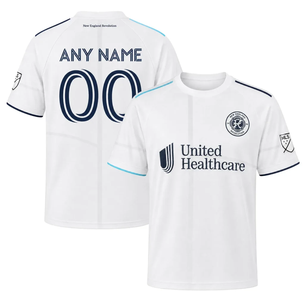 NE Revolution White Jersey Custom – Impressive Fan Wear