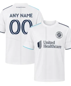 NE Revolution White Jersey Custom – Impressive Fan Wear