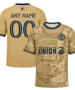 New Philly Union Custom Jersey – Strong Gold Style