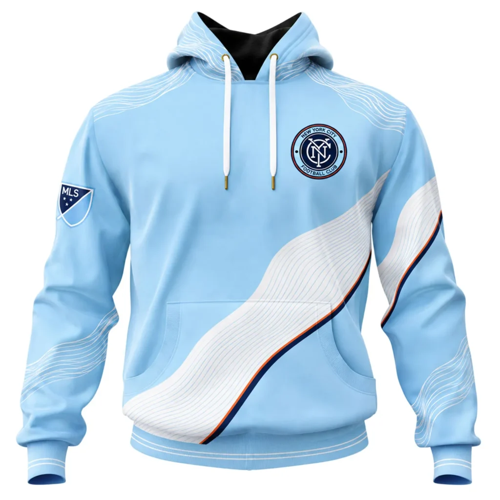 New York City FC Custom Blue Hoodie – Quality Fan Wear