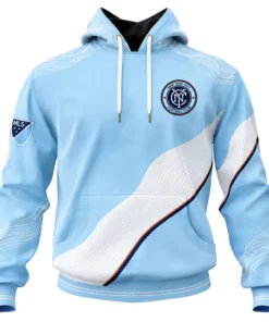 New York City FC Custom Blue Hoodie – Quality Fan Wear
