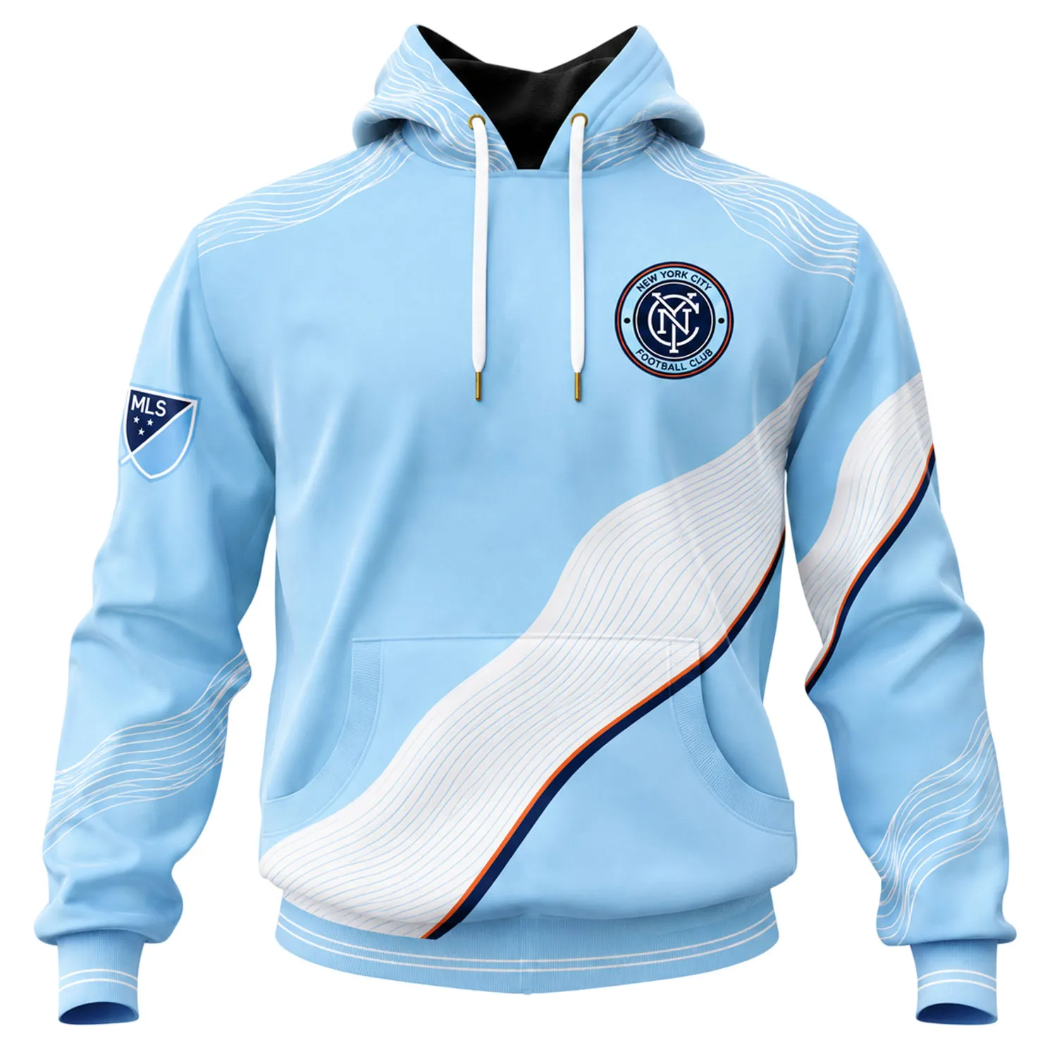 New York City FC Custom Blue Hoodie – Quality Fan Wear