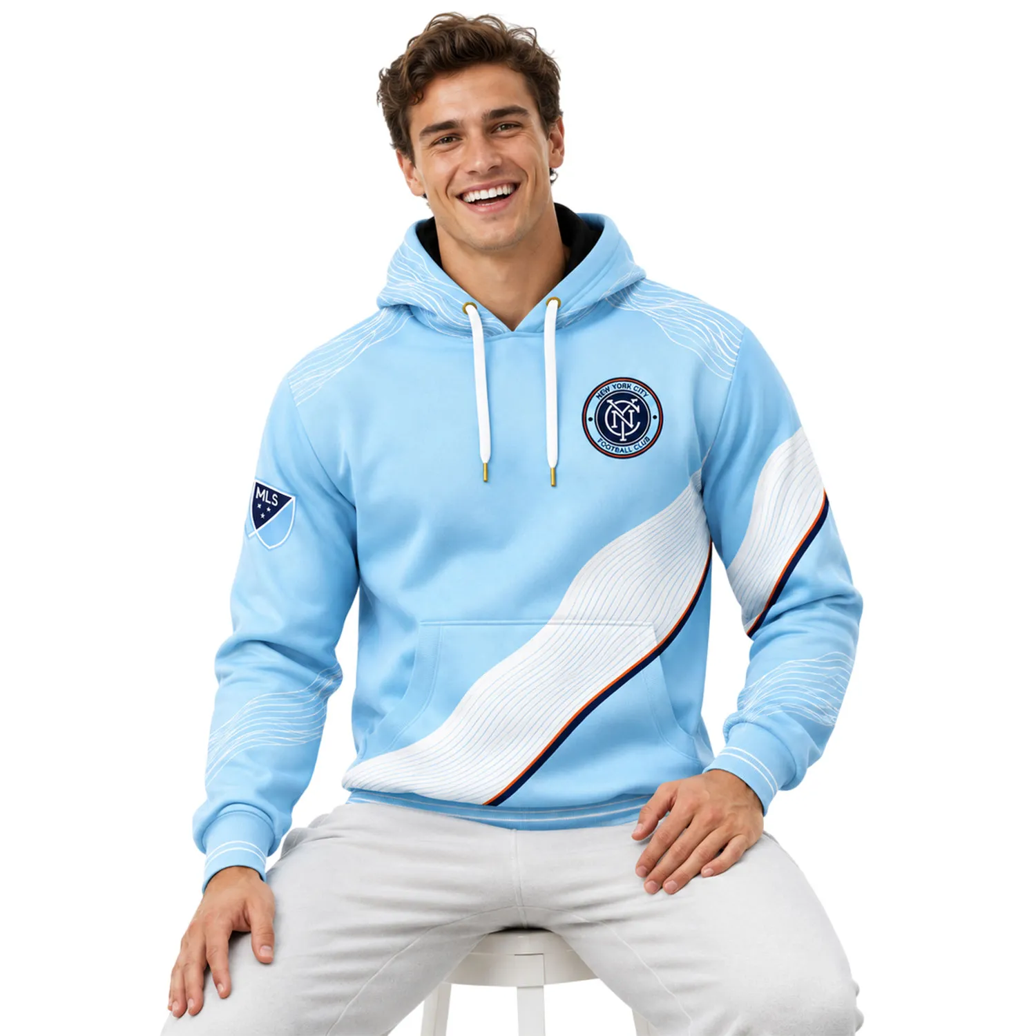 New York City FC Custom Blue Hoodie – Quality Fan Wear