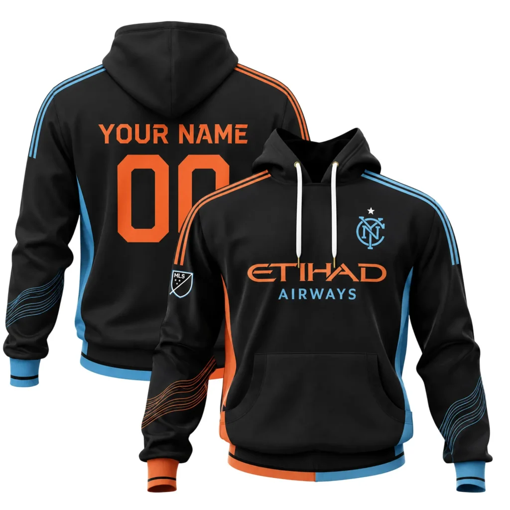 New York City FC Hoodie Black Custom – Bold Fan Gear