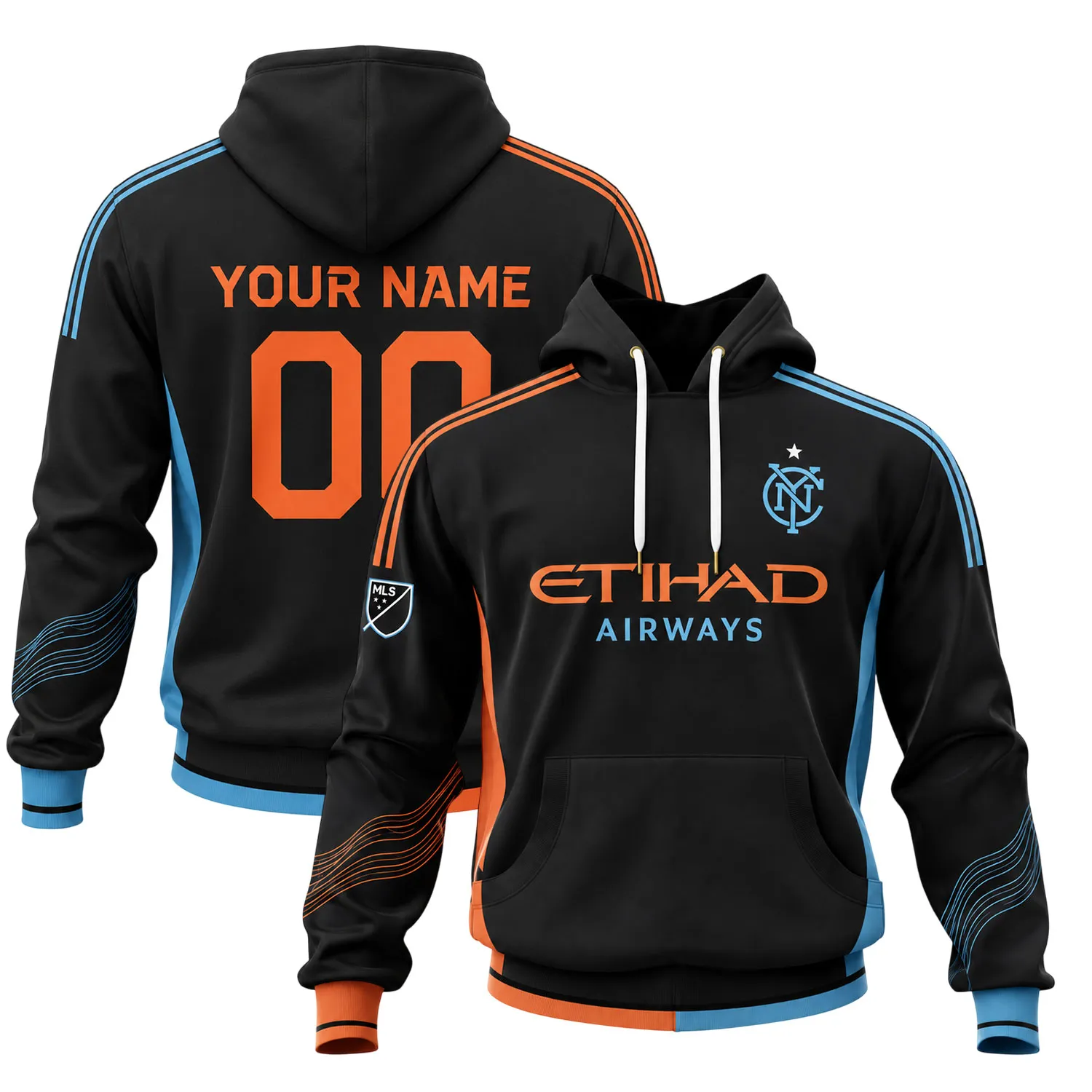 New York City FC Hoodie Black Custom – Bold Fan Gear
