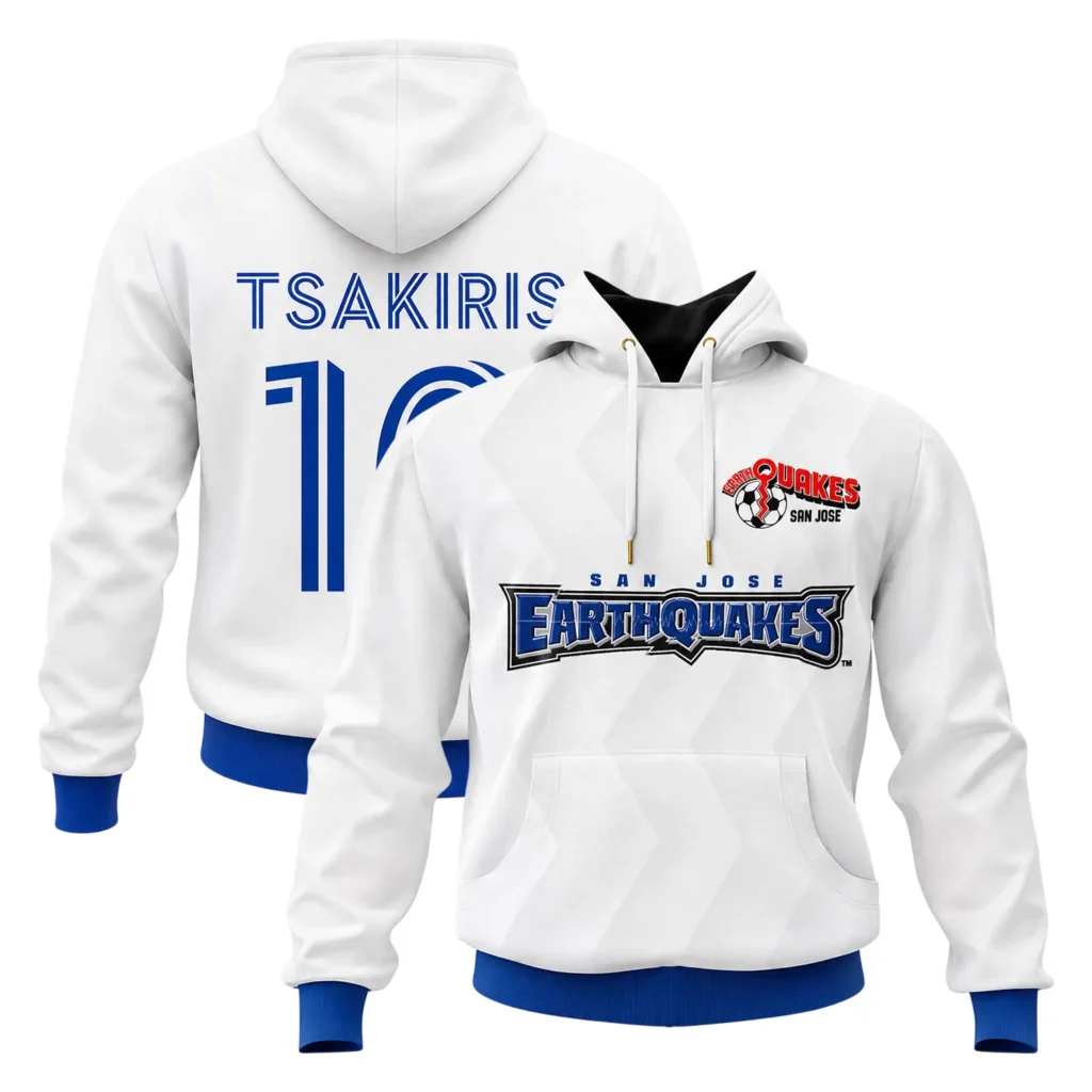 Niko Tsakiris Quakes Hoodie Bold Fan Gear