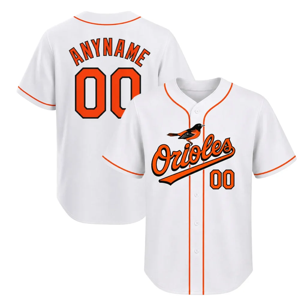 Orioles White Jersey Custom Exclusive Shirt