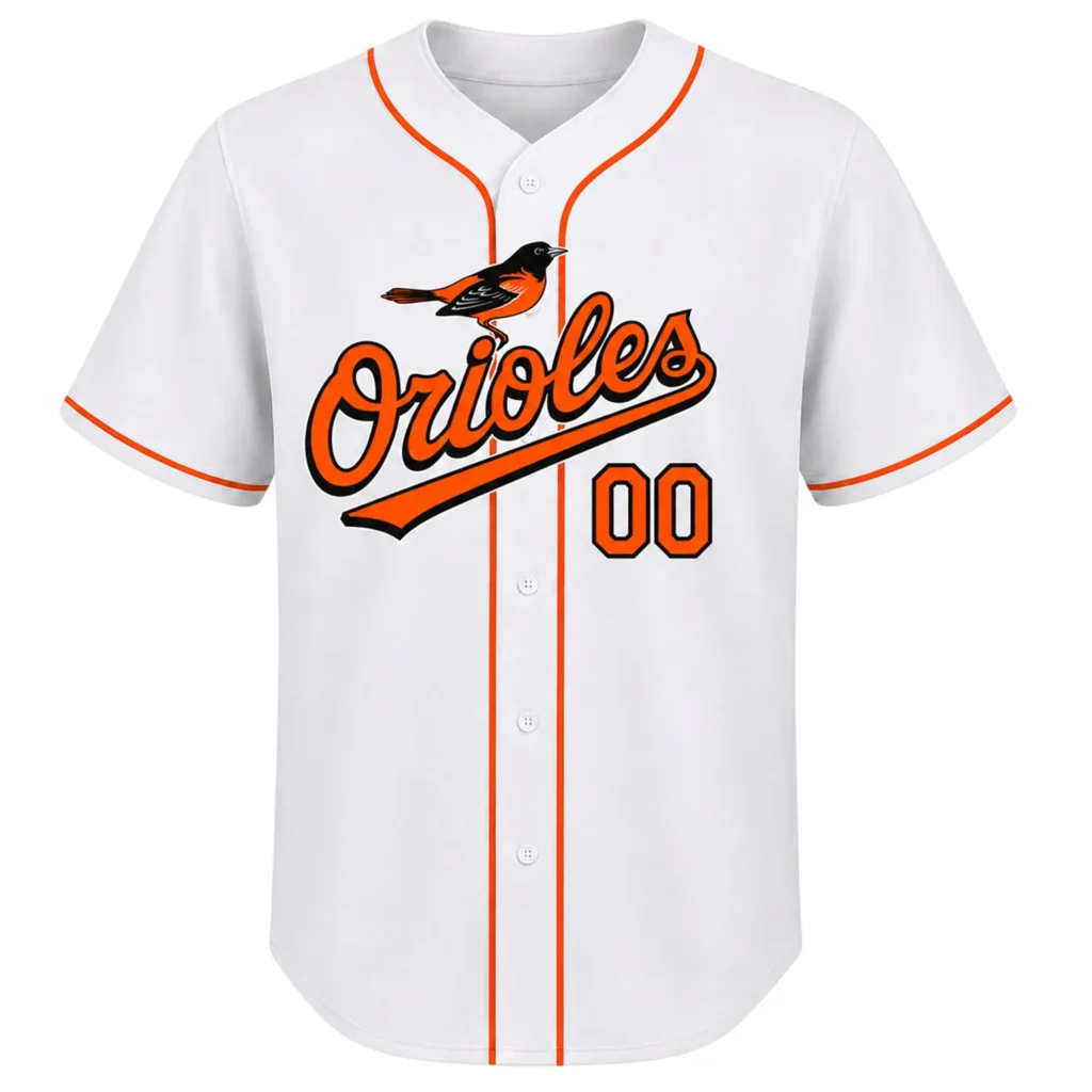 Orioles White Jersey Custom Exclusive Shirt