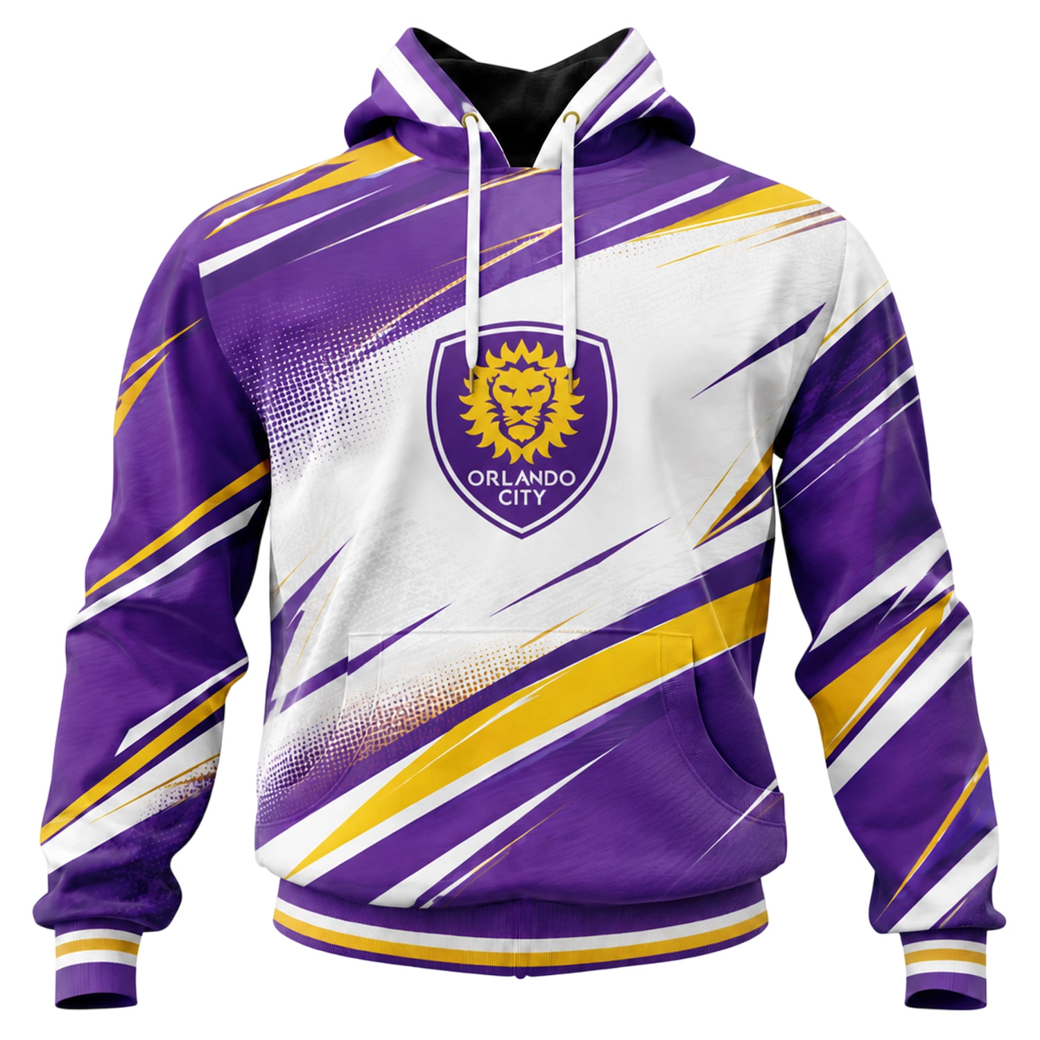 Orlando City Fan Hoodie Custom Elite Gold Lion Style