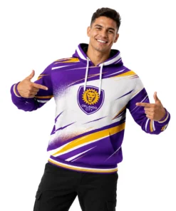 Orlando City Fan Hoodie Custom Elite Gold Lion Style