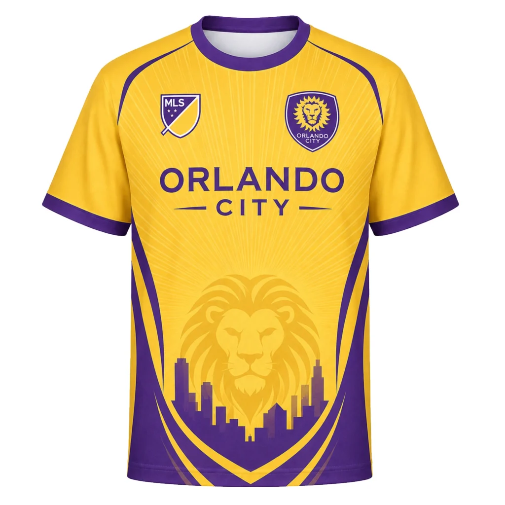 Orlando City Gold Jersey – Stunning Lion Sunrise