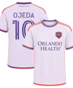 Orlando City Martin Ojeda Jersey Vibrant White Purple Style