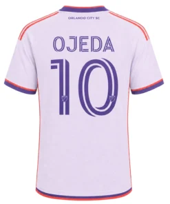 Orlando City Martin Ojeda Jersey Vibrant White Purple Style