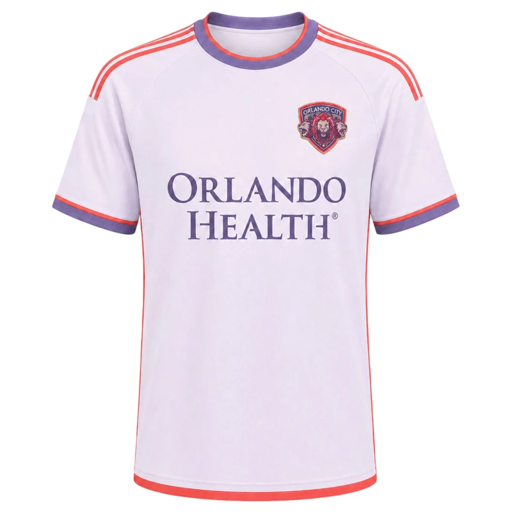 Orlando City Martín Ojeda Jersey Vibrant White Purple Style