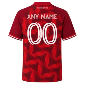 Orlando City MLS Jersey Custom Dynamic Red Pattern